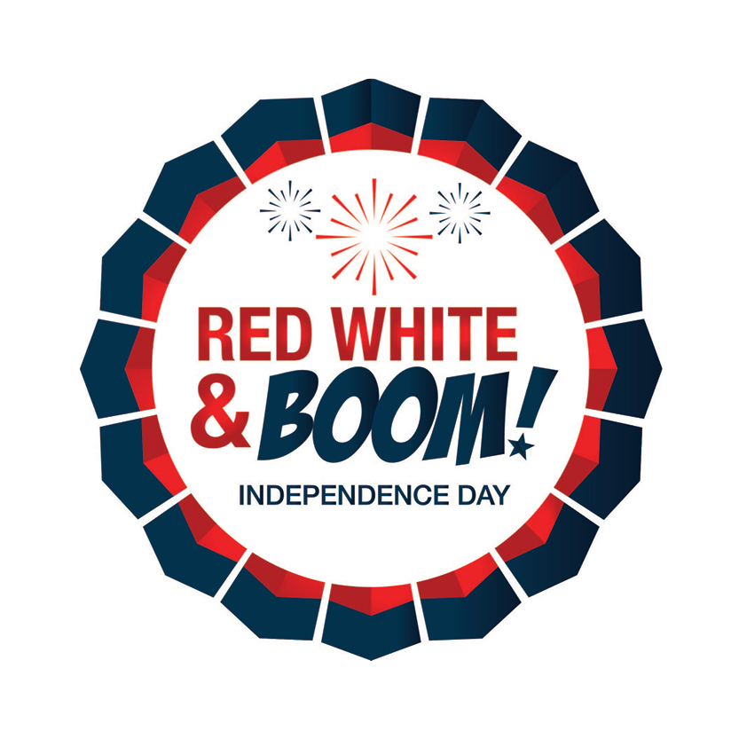 Red White and Boom Logo